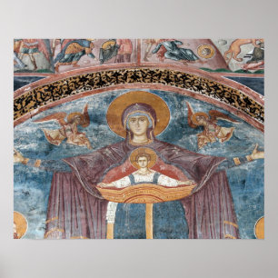 Poster Eglise orthodoxe serbe et site de l'UNESCO, 2