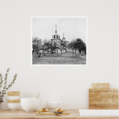 Poster Église russe couverte par Ash volcanique 1912 (Cuisine)