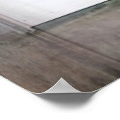 Poster Église rustique primitive en bois défoncé (Coin)