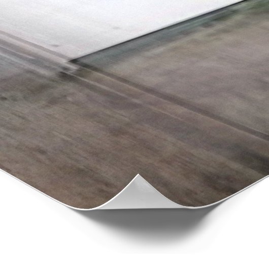 Poster Église rustique primitive en bois défoncé (Coin)