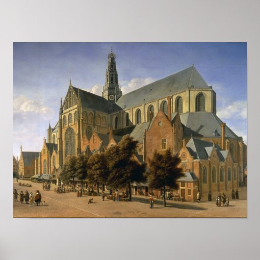 Poster Église Saint-Bavo à Haarlem, 1666 (Devant)