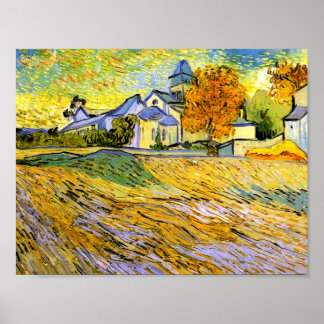 Poster Eglise Saint-Paul-de-Mausole, Van Gogh