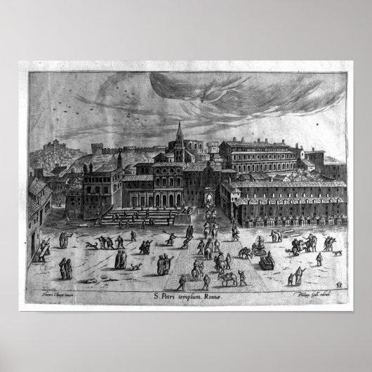 Poster Eglise Saint-Pierre, vue de Rome (Devant)