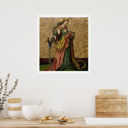 Poster Église Sainte-Catherine d'Alexandrie (oil on panel (Cuisine)