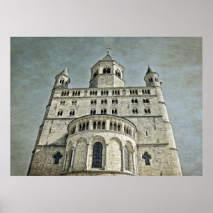 Poster Église Sainte-Gertrude à Nivelles, Belgique