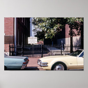Poster Église Sainte-Marie Philadelphie 1970 Voitures