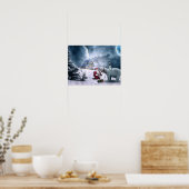 Poster Église Santa Claus et Polar Bear (Cuisine)