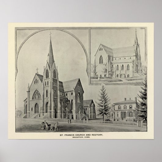Poster Eglise St Francis, Naugatuck (Devant)