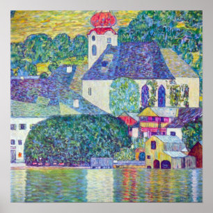Poster Eglise St Wolfgang par Gustav Klimt, Art Victorien