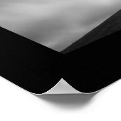 Poster Eglise sur une colline en noir et blanc (Coin)