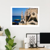 Poster Église surplombant l'océan (Bureau à domicile)