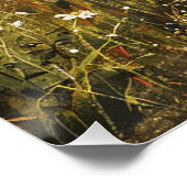 Poster Église vintage dans une prairie (Coin)