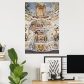 Poster Église Wieskirche Intérieur (Bureau à domicile)