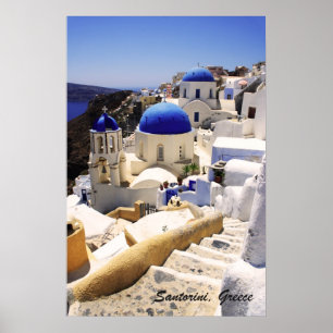 Poster Églises de Santorini