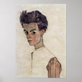 Poster Egon Schiele - autoportrait (Devant)