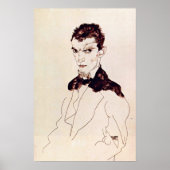 Poster Egon Schiele - autoportrait (Devant)