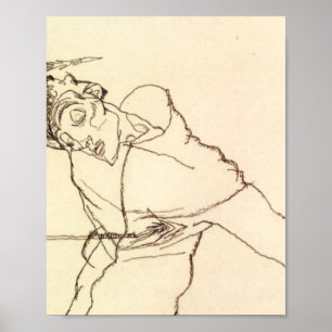 Poster Egon Schiele - Autoportrait De Saint Sébastien