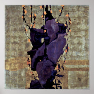 Poster Egon Schiele - de fleurs toujours la vie stylisée