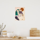 Poster Egon Schiele - Femme Assis Avec Jambes Tirées Vers (Cuisine)
