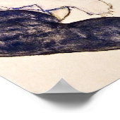 Poster Egon Schiele - Femme Assis Avec Jambes Tirées Vers (Coin)