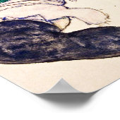 Poster Egon Schiele - Femme Assis Avec Jambes Tirées Vers (Coin)