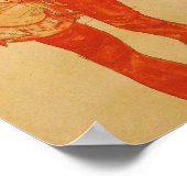 Poster Egon Schiele - Femme debout En Rouge 1913 (Coin)