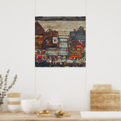 Poster Egon Schiele - Maisons Avec Blanchisserie (Cuisine)