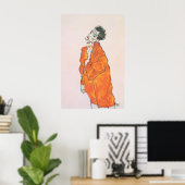 Poster Egon Schiele 'Orange Jacket' Print Expressionism (Bureau à domicile)