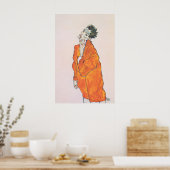 Poster Egon Schiele 'Orange Jacket' Print Expressionism (Cuisine)