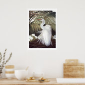 Poster Egret et Palmes (Cuisine)