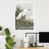 Poster Egret neigeux (Bureau à domicile)