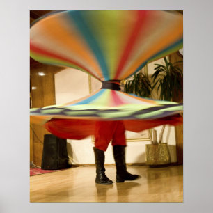 Poster Egypt, Cairo. Whirling dervish dazzling GCT