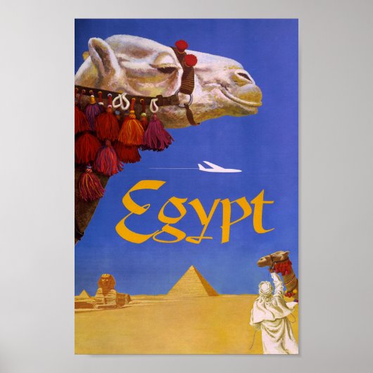 Poster Egypt. Fly TWA (1960) vintage (Devant)