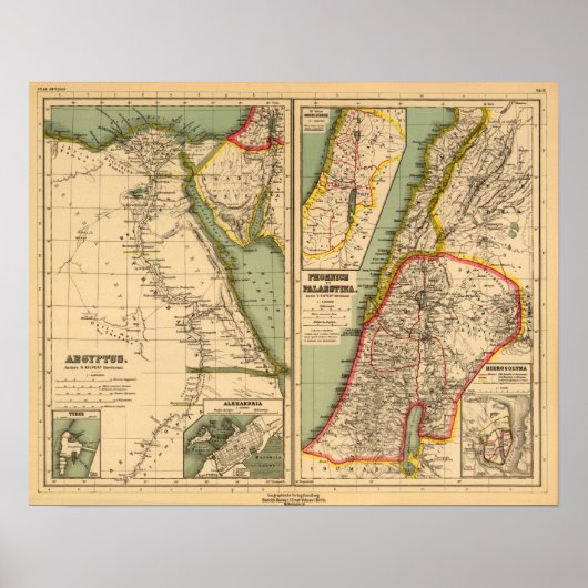 Poster Egypt, Phoenicia and Palestine (Devant)