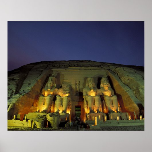 Poster Égypte, Abu Simbel, Figures colossales de Ramsès (Devant)
