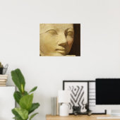 Poster Egypte ancienne Hatshepsut statue temple voyage (Bureau à domicile)