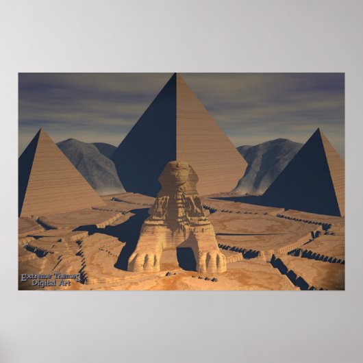 Poster Egypte ancienne - Le Sphinx (Devant)