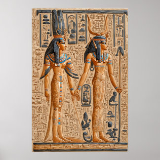 Poster Égypte ancienne,Reine pharaonique Hatshepsout ||