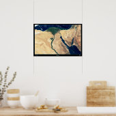 Poster Égypte Carte satellite de l'affiche Imprimer de l' (Cuisine)