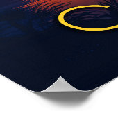 Poster Égypte Coucher de soleil : Pyramides et rivière du (Coin)