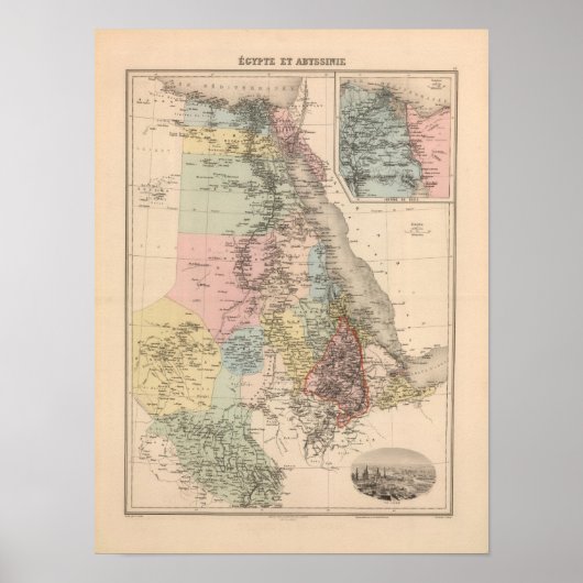 Poster Égypte et Abyssinie (Devant)