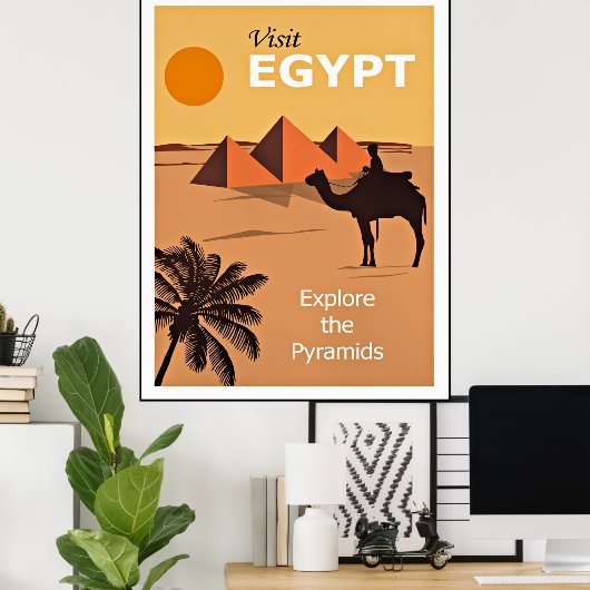 Poster Égypte, explorez les Pyramides, (Bureau à domicile)