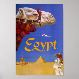 Poster Égypte. Fly TWA (1960) vintage