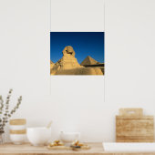 Poster Egypte, Giza, Le Sphinx, Ancien Royaume, Unesco (Cuisine)