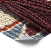 Poster Egypte, Gizeh. Couverture de chameau aux Pyramides (Coin)