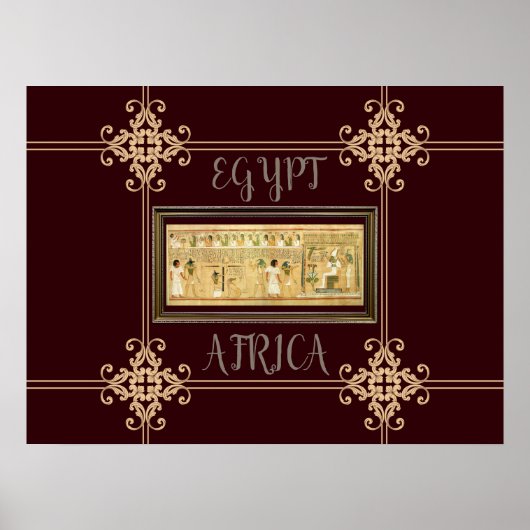 Poster Egypte-Hieroglyphs (Voorkant)