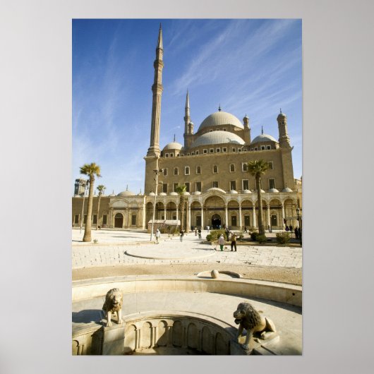 Poster Egypte, Le Caire. L'imposante mosquée Mohammed Ali (Devant)