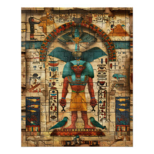 Poster Égypte Pharaon Turquoise couleur roi