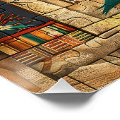Poster Égypte Pharaon Turquoise couleur roi (Coin)