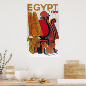 Poster Egypte Vintage Voyage aérien Culture ancienne Tour (Cuisine)